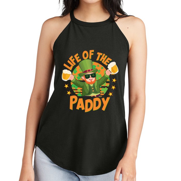 Funny St Patricks Day Life Of The Paddy Leprechaun With Beers Women's Perfect Tri Rocker Tank