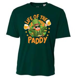 Funny St Patricks Day Life Of The Paddy Leprechaun With Beers Cooling Performance Crew T-Shirt