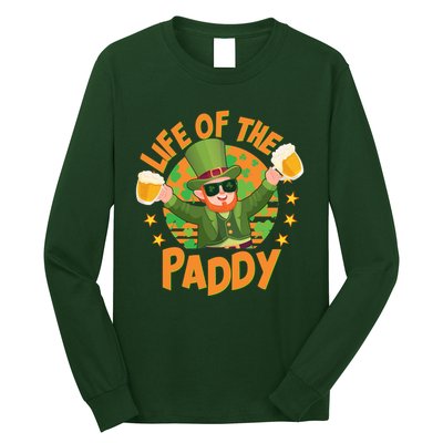 Funny St Patricks Day Life Of The Paddy Leprechaun With Beers Long Sleeve Shirt