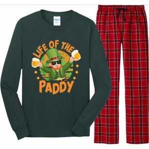 Funny St Patricks Day Life Of The Paddy Leprechaun With Beers Long Sleeve Pajama Set