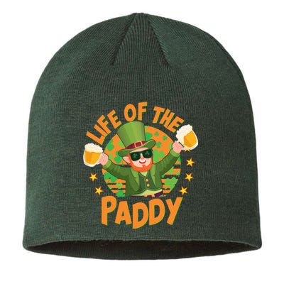 Funny St Patricks Day Life Of The Paddy Leprechaun With Beers Sustainable Beanie