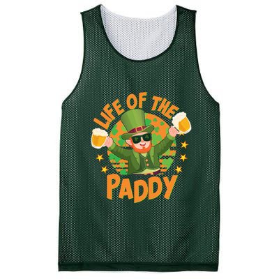 Funny St Patricks Day Life Of The Paddy Leprechaun With Beers Mesh Reversible Basketball Jersey Tank