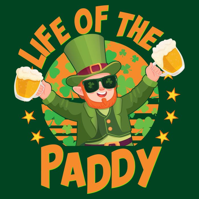 Funny St Patricks Day Life Of The Paddy Leprechaun With Beers Poster