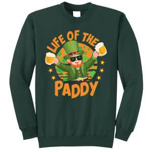 Funny St Patricks Day Life Of The Paddy Leprechaun With Beers Tall Sweatshirt