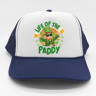 Funny St Patricks Day Life Of The Paddy Leprechaun With Beers Trucker Hat