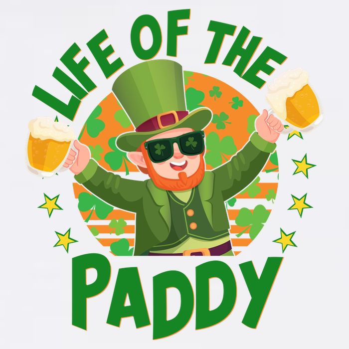 Funny St Patricks Day Life Of The Paddy Leprechaun With Beers Garment-Dyed Sweatshirt