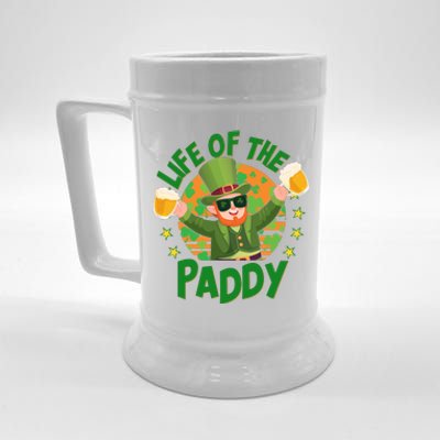 Funny St Patricks Day Life Of The Paddy Leprechaun With Beers Beer Stein