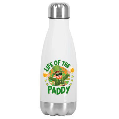 Funny St Patricks Day Life Of The Paddy Leprechaun With Beers Stainless Steel Insulated Water Bottle