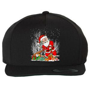 Funny Santa Playing Baseball Christmas Tree Lights Xmas Pjs Great Gift Wool Snapback Cap