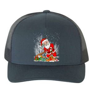 Funny Santa Playing Baseball Christmas Tree Lights Xmas Pjs Great Gift Yupoong Adult 5-Panel Trucker Hat