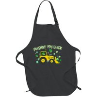 Funny St Patricks Day Pushin My Luck Bulldozer Apron