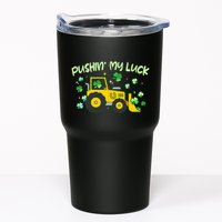 Funny St Patricks Day Pushin My Luck Bulldozer Tumbler