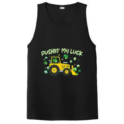 Funny St Patricks Day Pushin My Luck Bulldozer PosiCharge Competitor Tank