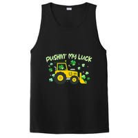 Funny St Patricks Day Pushin My Luck Bulldozer PosiCharge Competitor Tank
