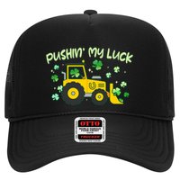 Funny St Patricks Day Pushin My Luck Bulldozer Hat