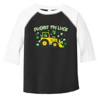 Funny St Patricks Day Pushin My Luck Bulldozer Toddler Fine Jersey T-Shirt