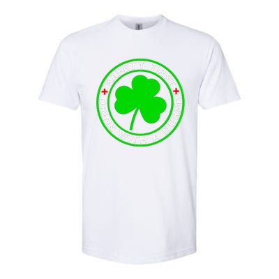 Funny St Patricks Day Safety First With A Nurse Funny Gift Softstyle® CVC T-Shirt