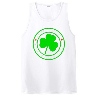 Funny St Patricks Day Safety First With A Nurse Funny Gift PosiCharge Competitor Tank