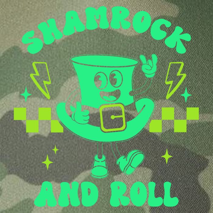 Funny St Patricks Day Shamrock and Roll Legacy Tie Dye Trucker Hat