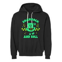 Funny St Patricks Day Shamrock and Roll Garment-Dyed Fleece Hoodie