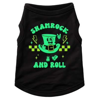 Funny St Patricks Day Shamrock and Roll Doggie Tank