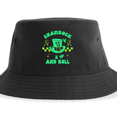 Funny St Patricks Day Shamrock and Roll Sustainable Bucket Hat