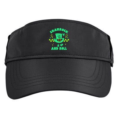 Funny St Patricks Day Shamrock and Roll Adult Drive Performance Visor