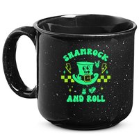 Funny St Patricks Day Shamrock and Roll 15oz Campfire Ceramic Mug