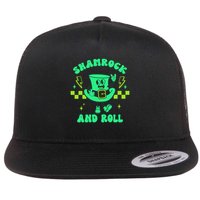 Funny St Patricks Day Shamrock and Roll Flatbill Hat