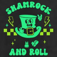 Funny St Patricks Day Shamrock and Roll 25L Jumbo Tote
