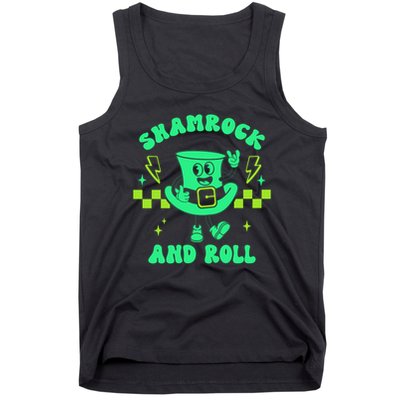 Funny St Patricks Day Shamrock and Roll Tank Top