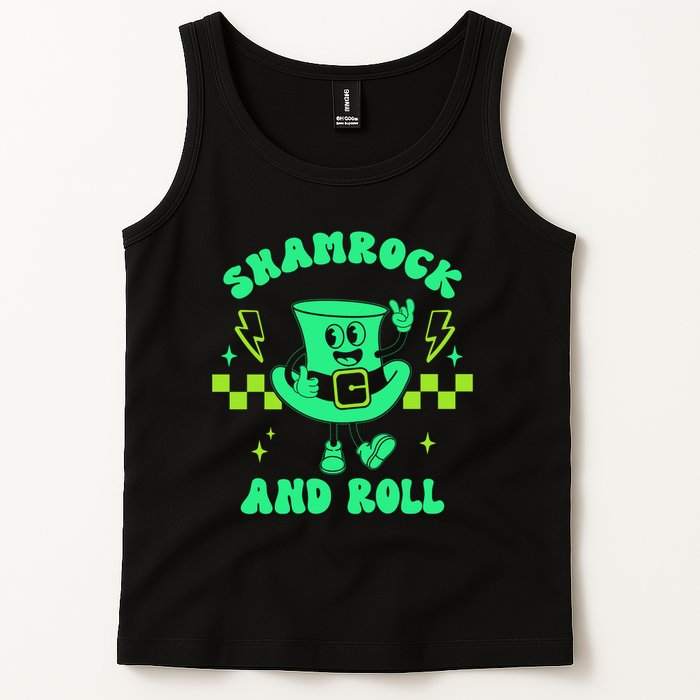 Funny St Patricks Day Shamrock and Roll Tank Top