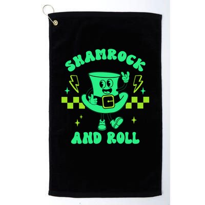 Funny St Patricks Day Shamrock and Roll Golf Towel