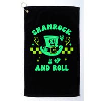 Funny St Patricks Day Shamrock and Roll Golf Towel