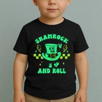 Funny St Patricks Day Shamrock and Roll Toddler T-Shirt