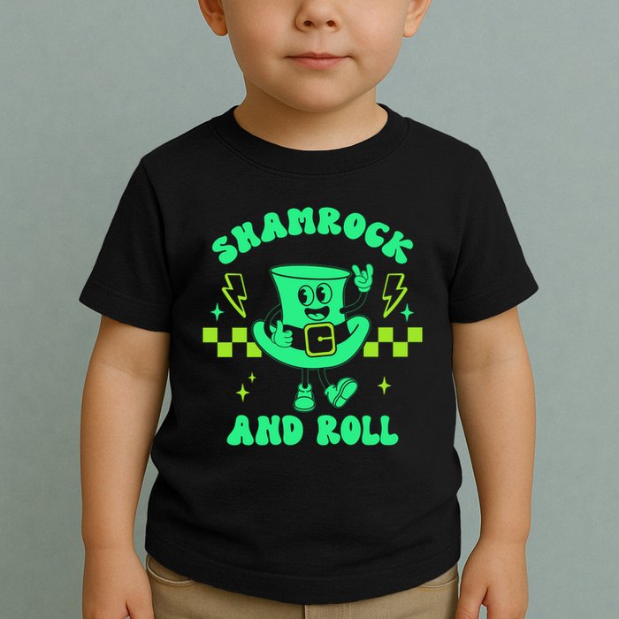 Funny St Patricks Day Shamrock and Roll Toddler T-Shirt