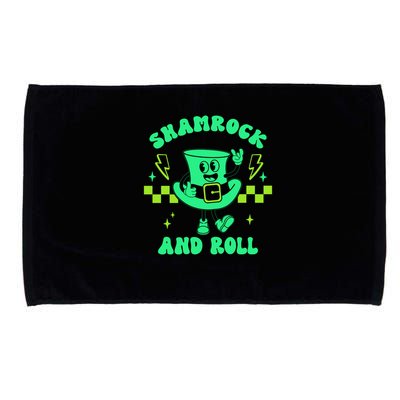 Funny St Patricks Day Shamrock and Roll Microfiber Hand Towel
