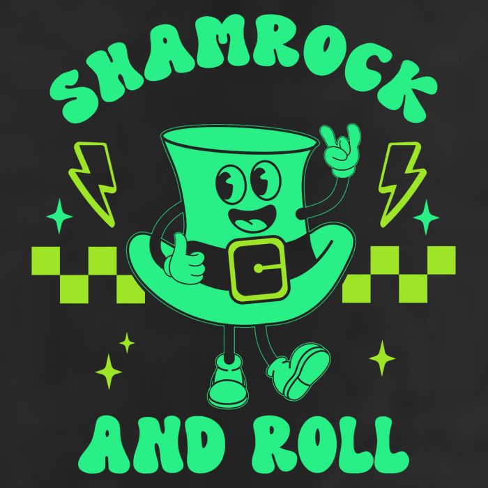 Funny St Patricks Day Shamrock and Roll Microfiber Hand Towel