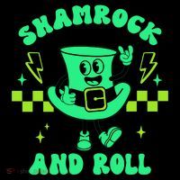 Funny St Patricks Day Shamrock and Roll Women's V-Neck T-Shirt