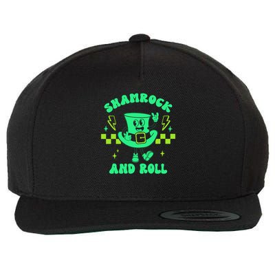 Funny St Patricks Day Shamrock and Roll Wool Snapback Cap