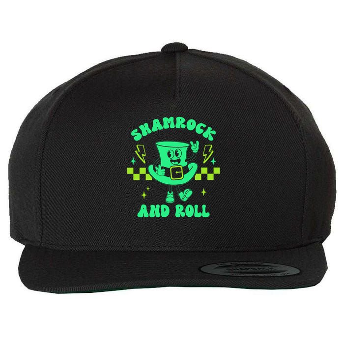 Funny St Patricks Day Shamrock and Roll Wool Snapback Cap