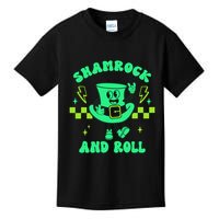 Funny St Patricks Day Shamrock and Roll Kids T-Shirt