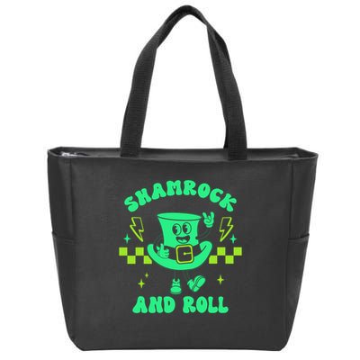 Funny St Patricks Day Shamrock and Roll Zip Tote Bag