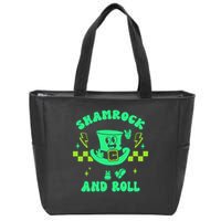 Funny St Patricks Day Shamrock and Roll Zip Tote Bag