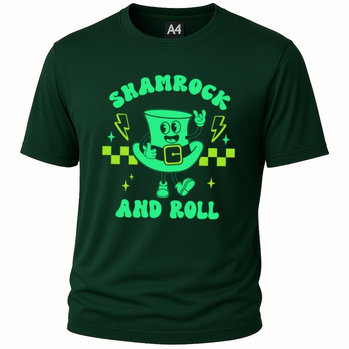 Funny St Patricks Day Shamrock and Roll Performance Shirt