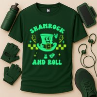 Funny St Patricks Day Shamrock and Roll Performance Shirt