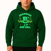 Funny St Patricks Day Shamrock and Roll Hoodie