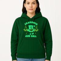 Funny St Patricks Day Shamrock and Roll Hoodie