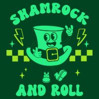 Funny St Patricks Day Shamrock and Roll Hoodie