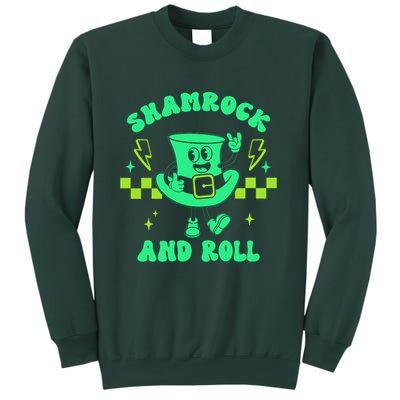 Funny St Patricks Day Shamrock and Roll Sweatshirt